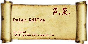 Palen Réka névjegykártya